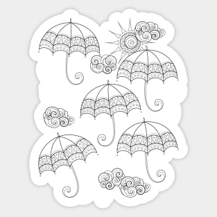 Noncolored Fairytale Weather Forecast Print Sticker